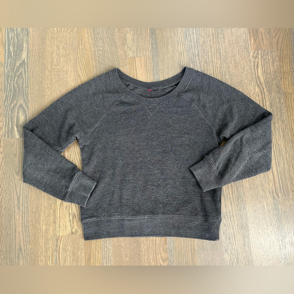 H&M Pullover Sweater Sweatshirt Heathered Grey XS - Picture 3 of 8
